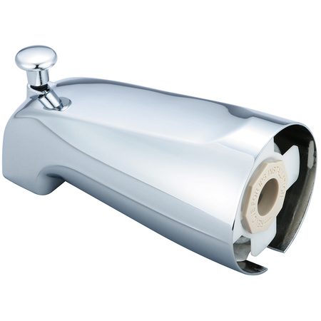 OLYMPIA FAUCETS Combo Diverter Tub Spout, Polished Chrome, Weight: 0.7 OP-640018